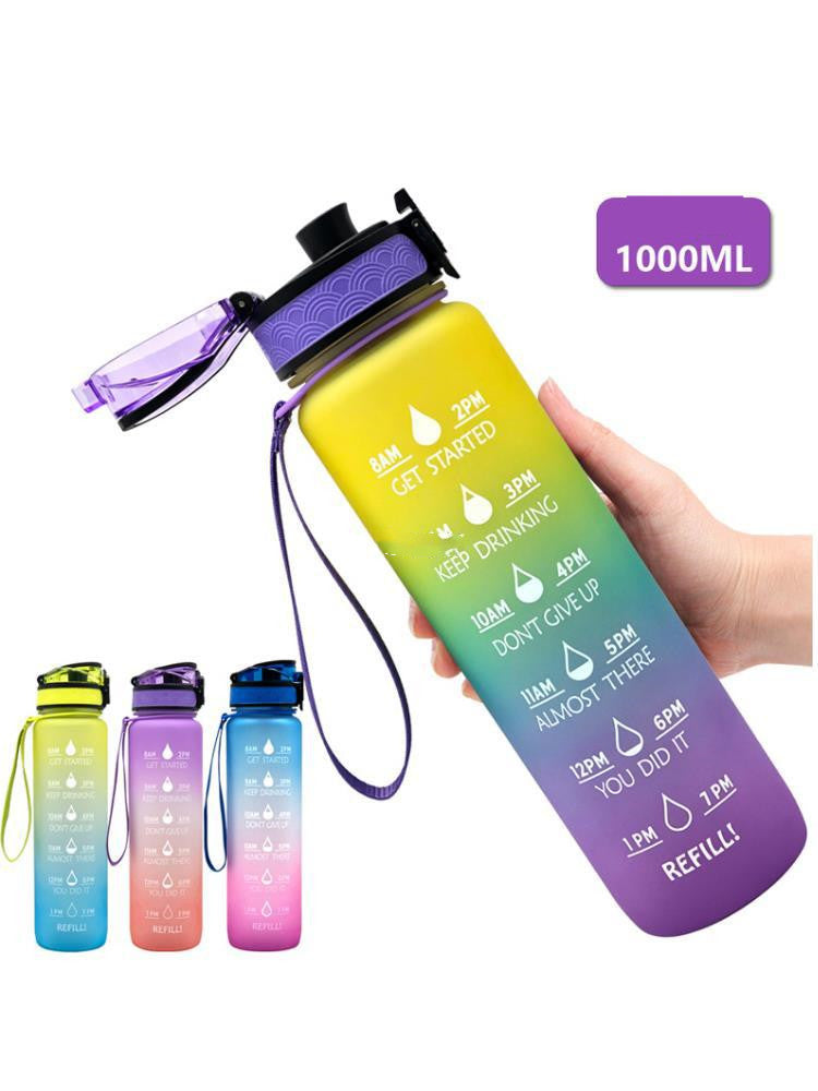 1000ml Transparente Trinkflasche Kawaii – BPA Frei Sportflasche