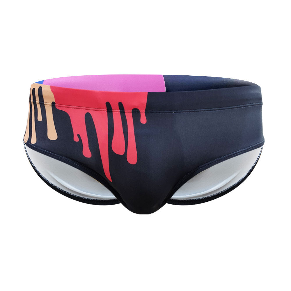 Men's Sexy Swim Briefs - Colorful Swimwear with Modern Print