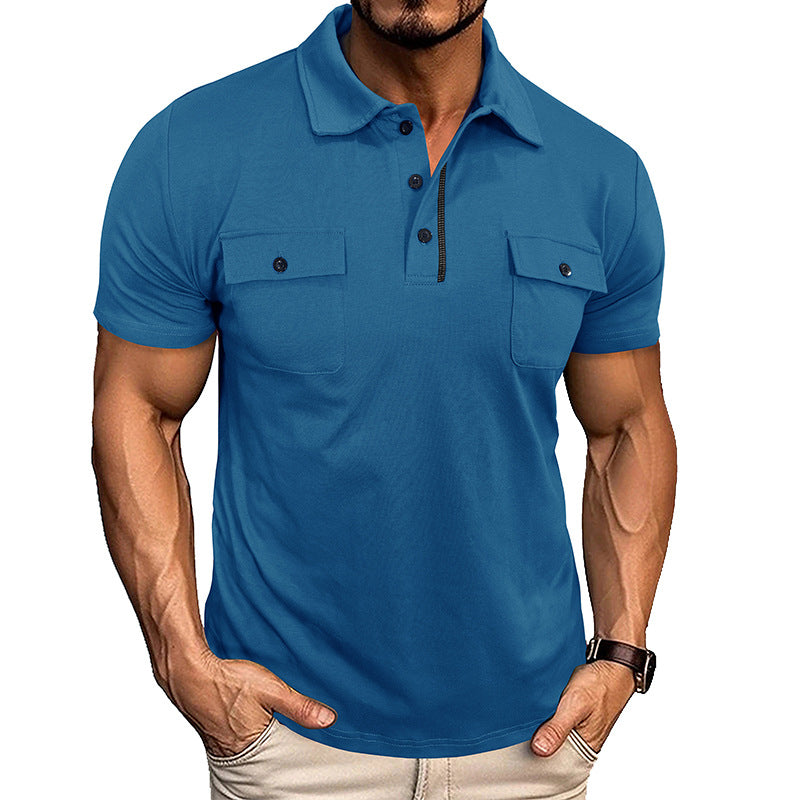 Men's Polo Shirt | Short Sleeve Outdoor Casual Modern Pockets