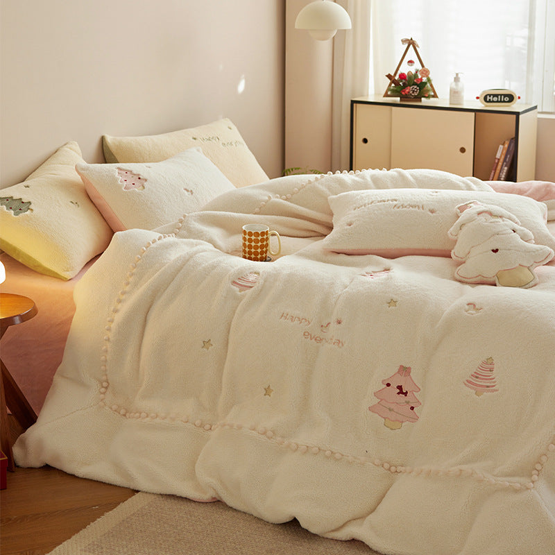 Winter Bettwäsche 4-teilig | Milchfaser weich warm Princess Stil