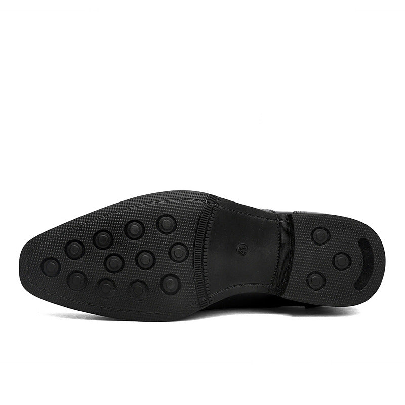 Men's Brogue Leather Shoes Pointed | British Elegant Business