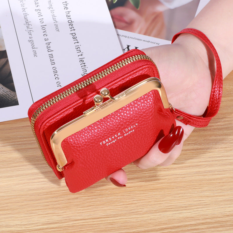 Women's Leather Wallet Small - Many Card Slots & Large Capacity