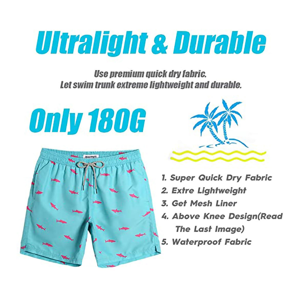 Men's Beach Swim Shorts – Casual Swim Trunks Summer Style