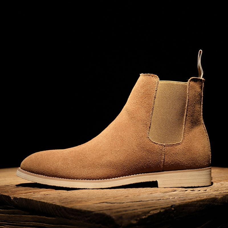 Men's Chelsea Boots Suede Winter – British High Top Ankle Boots