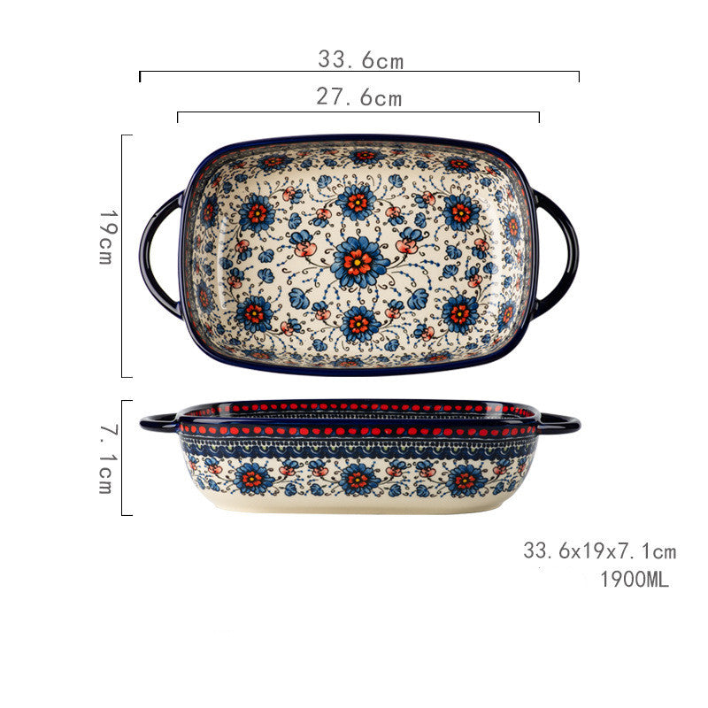 Rectangular Ceramic Plate Modern | Serving Plate Kitchen Design