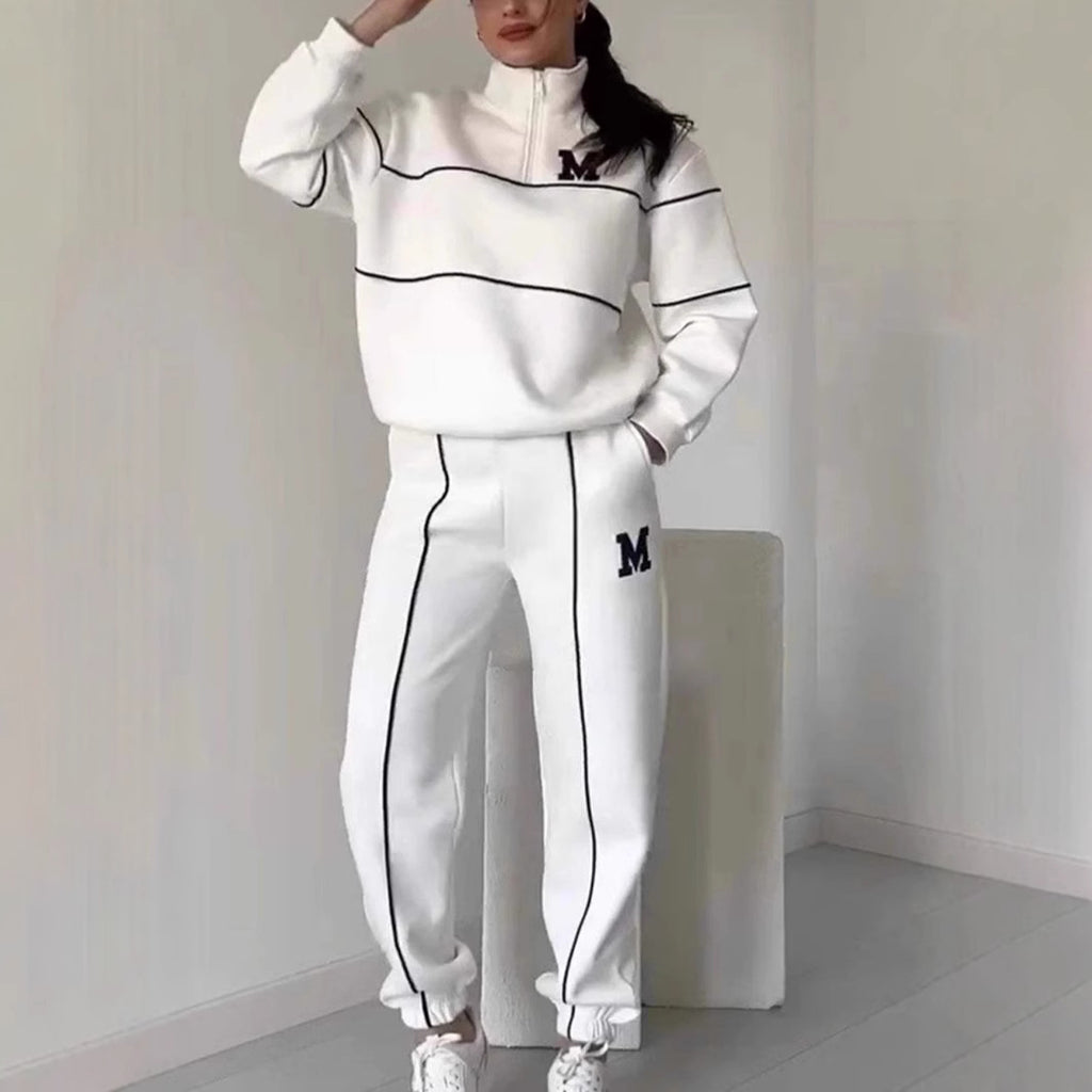 Damen Jogginganzug 2er Set – Oversize Sweatshirt & Hose mit Taschen