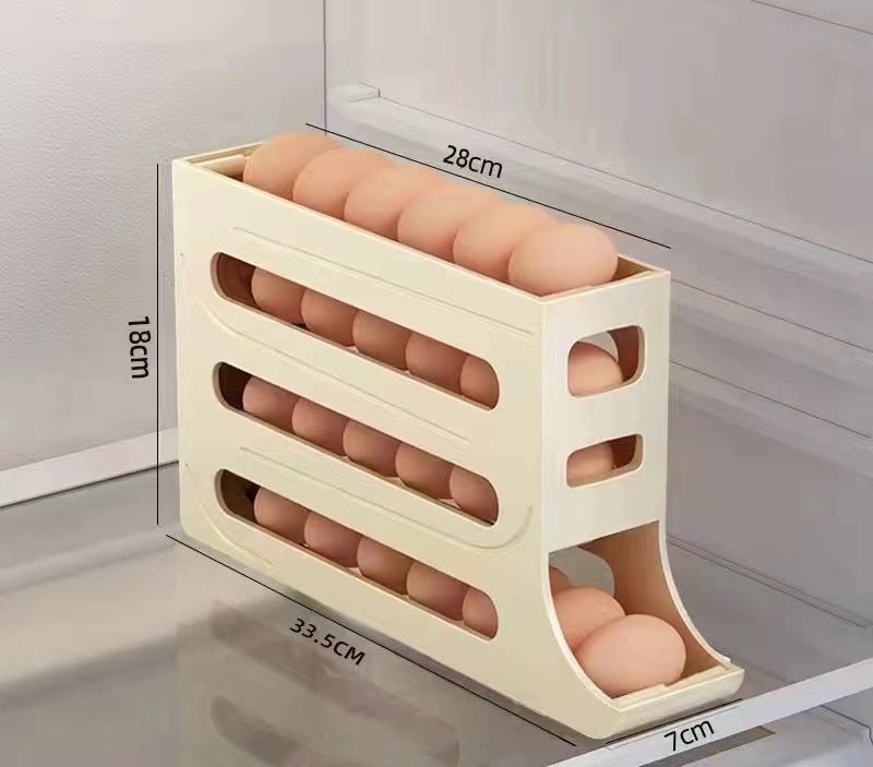 Egg Holder Refrigerator 4 Tiers | Automatic Organizer
