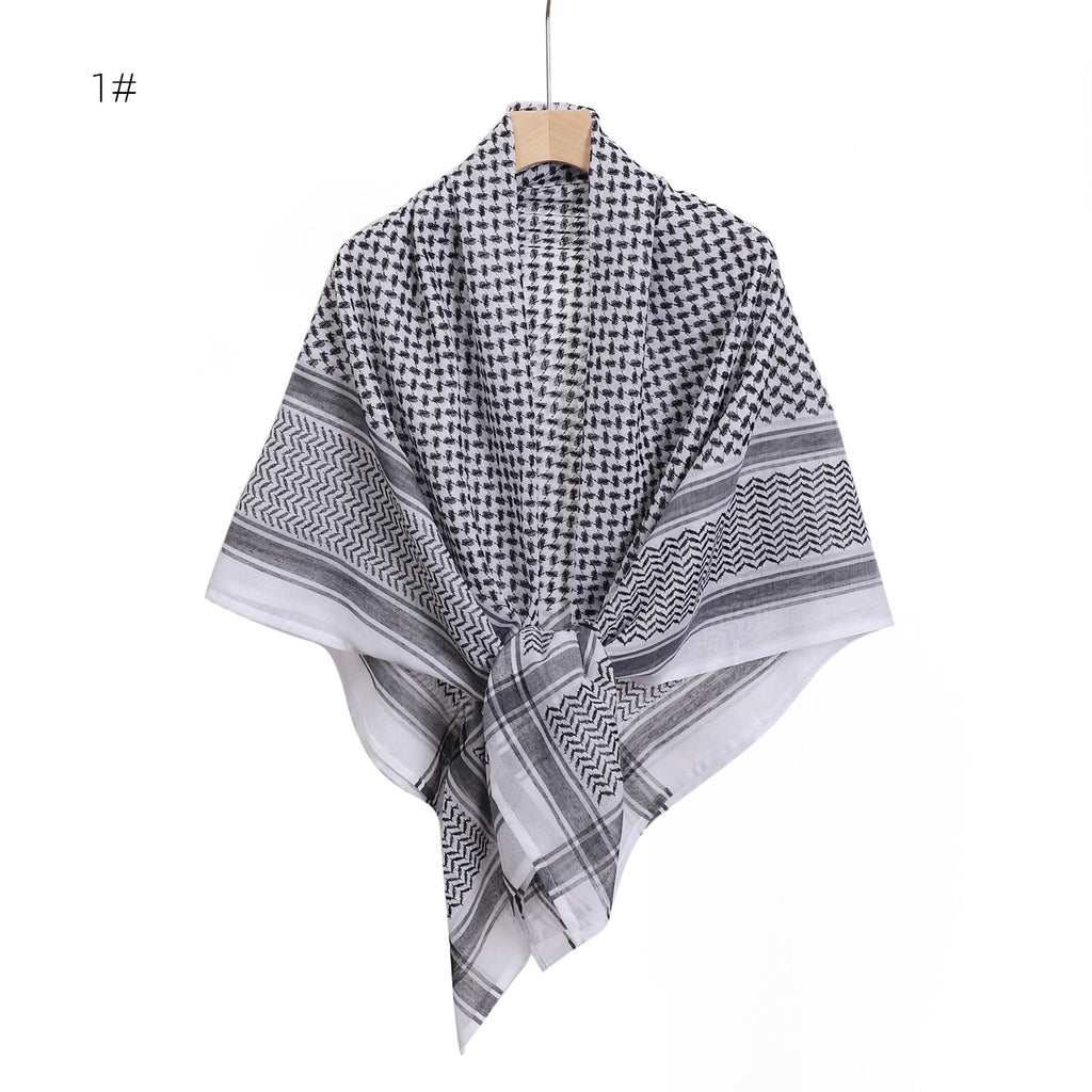 Men's Scarf Jacquard Wave Pattern Large Square Elegant