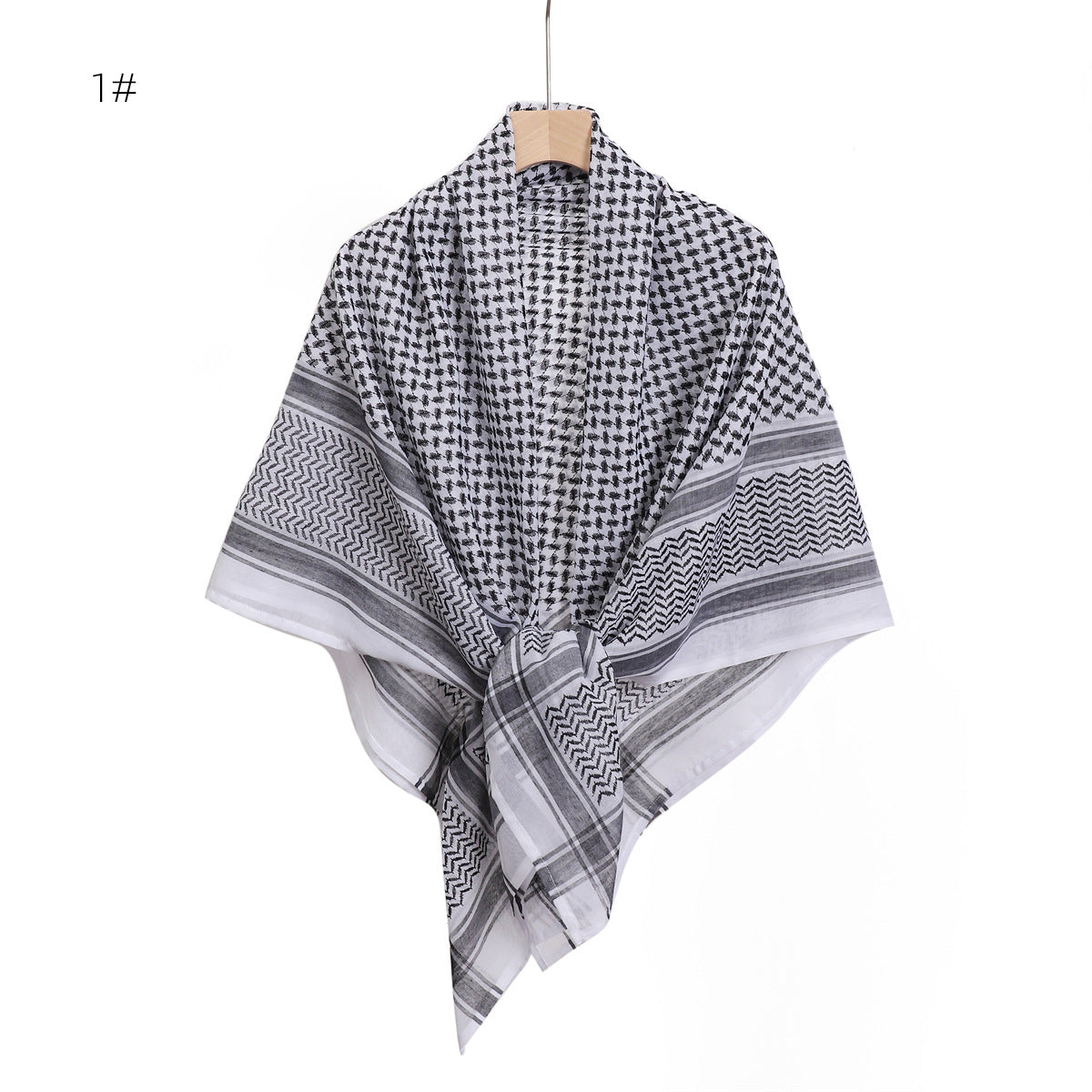 Men's Scarf Jacquard Wave Pattern Large Square Elegant