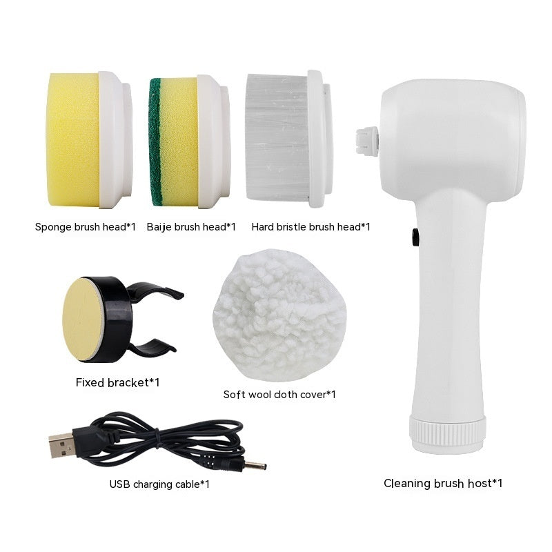 4-in-1 Electric Cleaning Brush – Cordless Rotary Scrubber