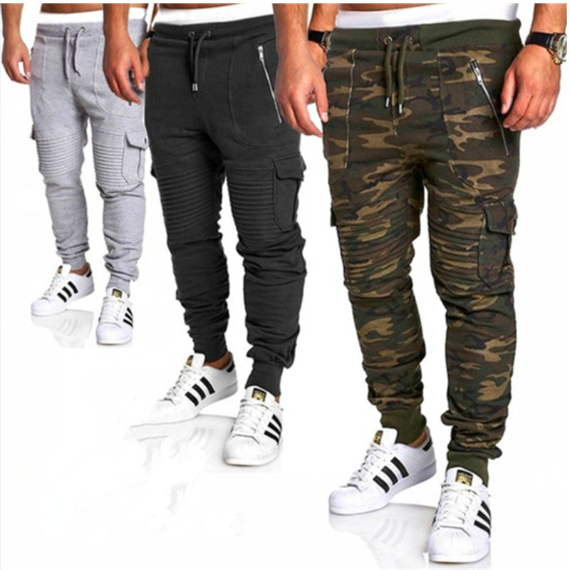 Men's Sports Trousers Stripes | Pleated | Casual Style