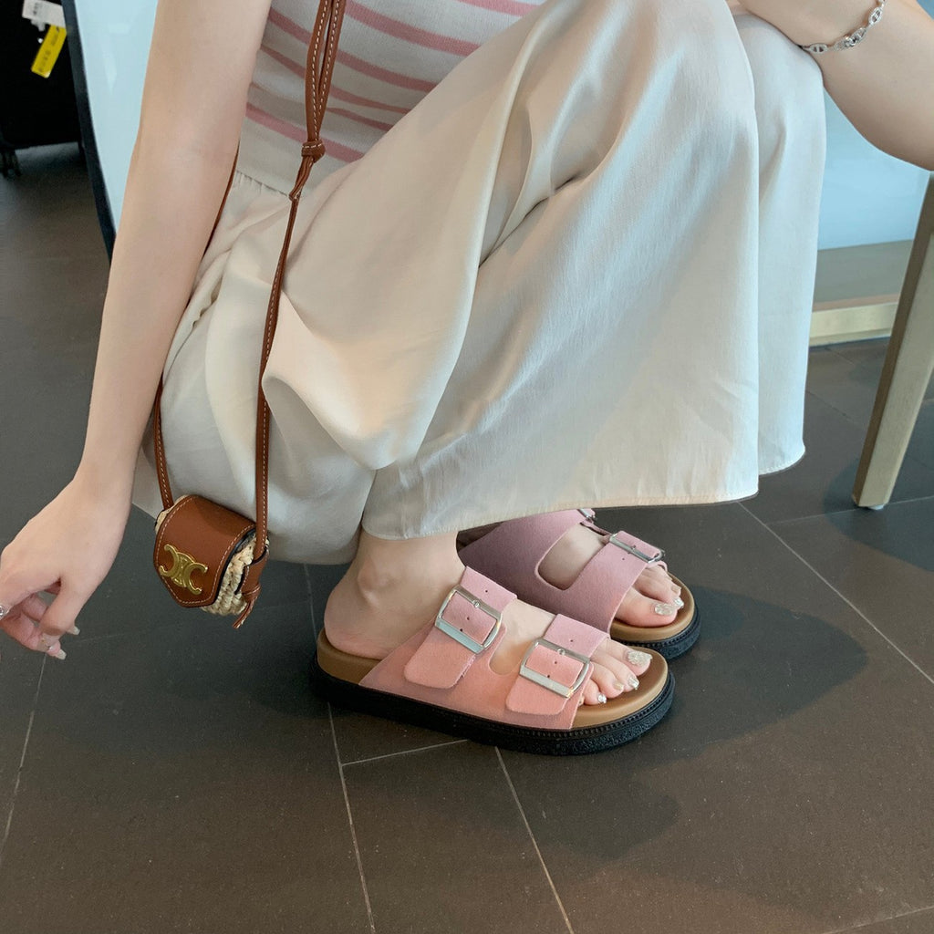 Women's Mules Comfortable Summer Slippers Buckle Lightweight | Comfort