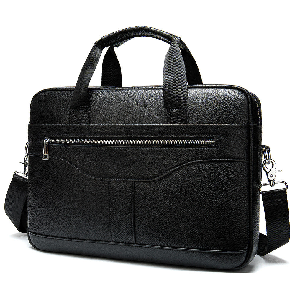 Men's Leather Briefcase Made of Full-Grain Cowhide – Premium Business Bag
