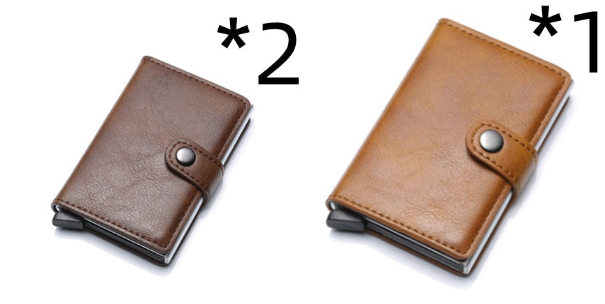 RFID Men's Wallet | Aluminum | Anti-theft Leather Wallet