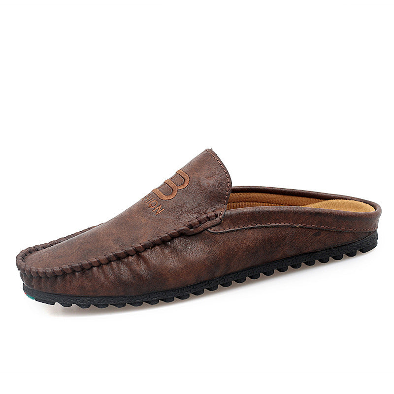 Herren Leder Mules | Slip On Casual Slipper Modern