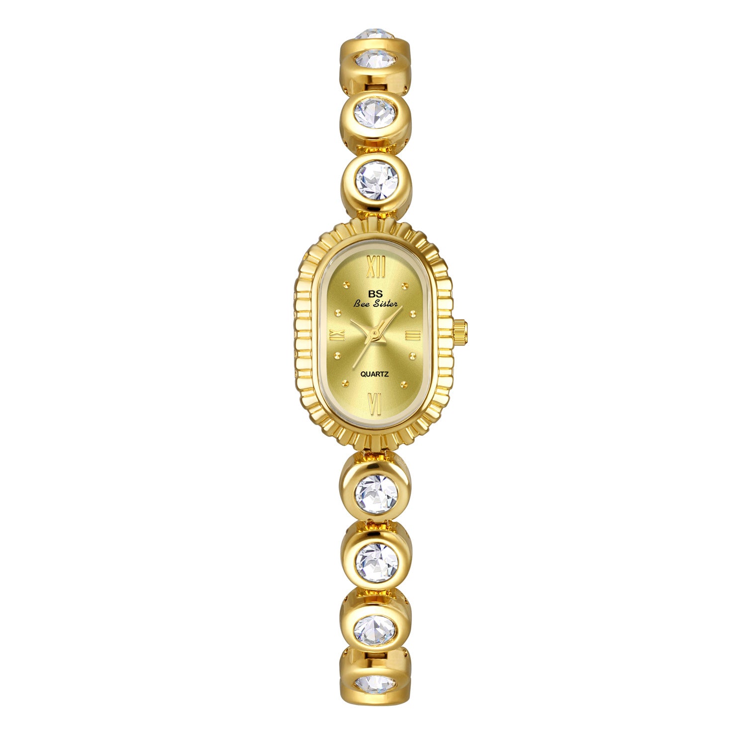 Women's Petite Luxury Oval Watch – Elegant Mid-Century Jewelry Watch