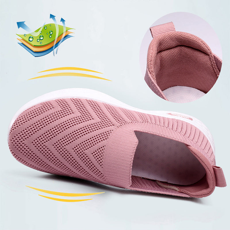 Women's Mesh Slip-On Sneakers - Comfortable Sock Shoes Casual