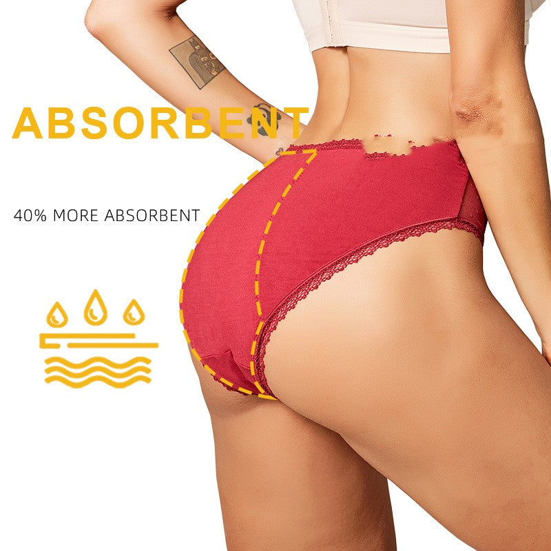 Women's Lace Leakproof Briefs – Elegant, Hygienic & Comfortable