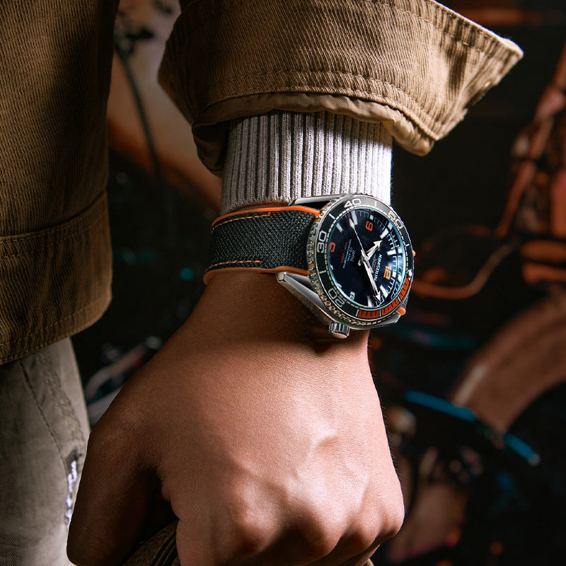 Men's Automatic Skeleton Watch | luminous transparent case back