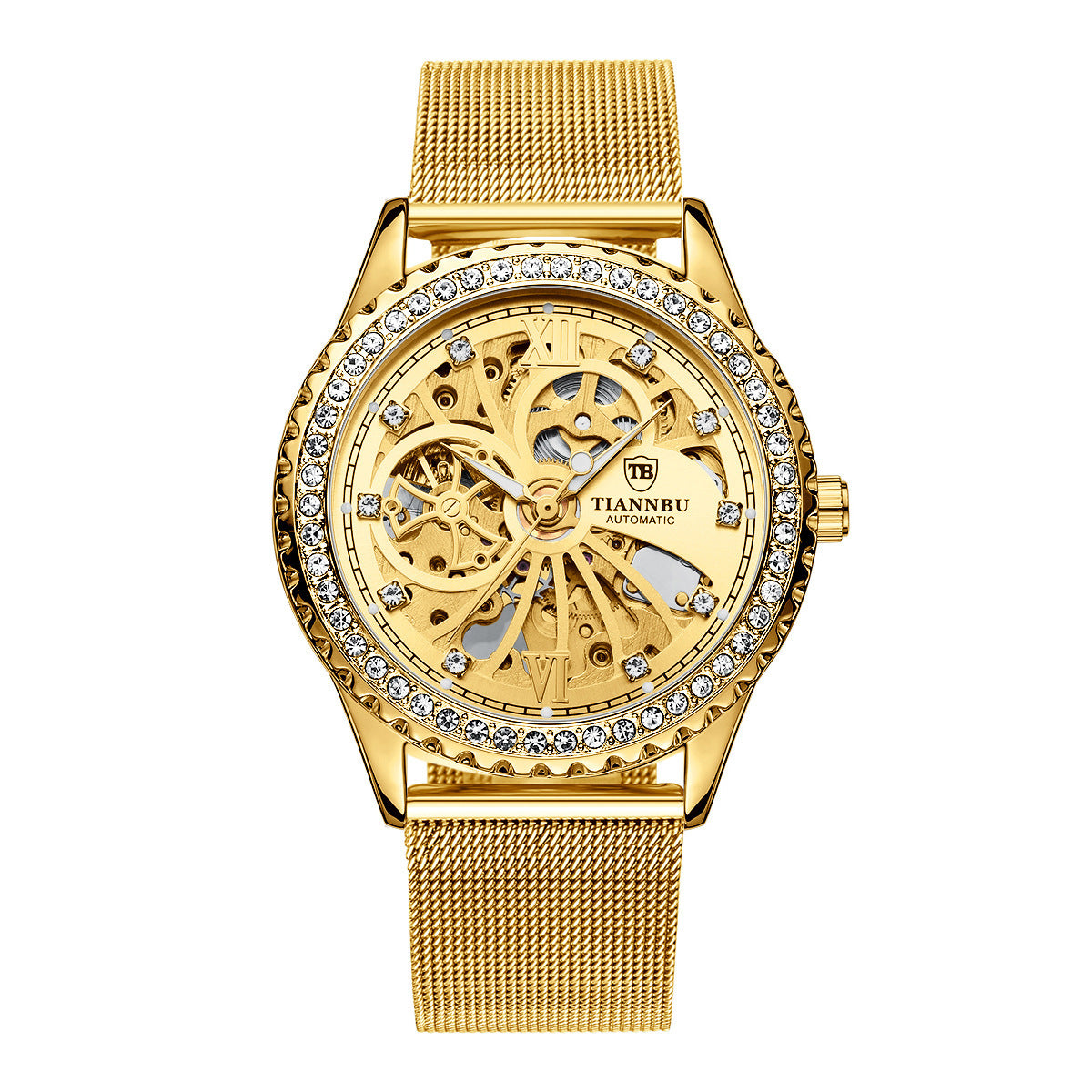 Men's Automatic Diamond Watch | Luxury Elegant Mechanical
