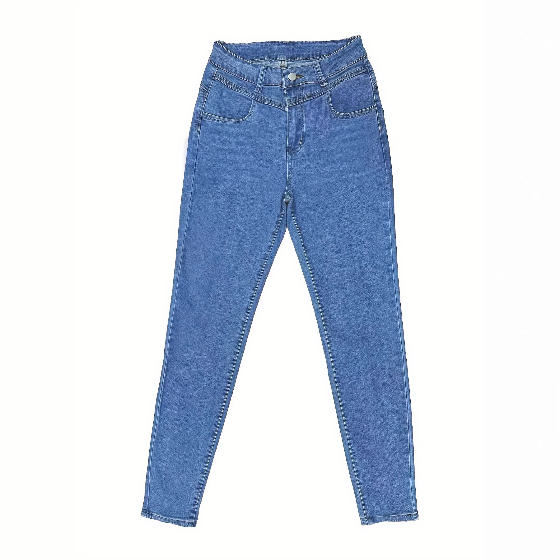 Women's Plus Size High Waist Slim Fit Jeans – Form-Fitting Denim Pants