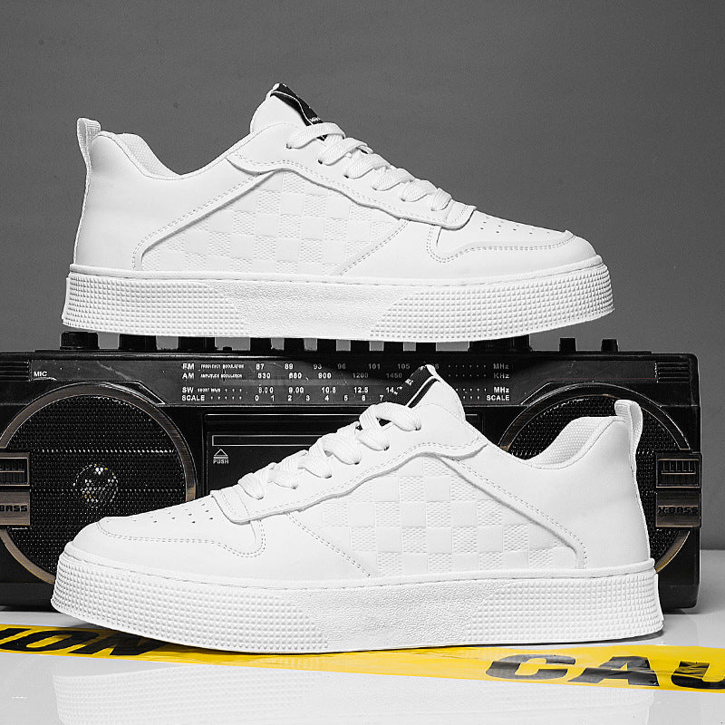 Herren Freizeit Sneaker Kariert Schnürschuhe Atmungsaktiv