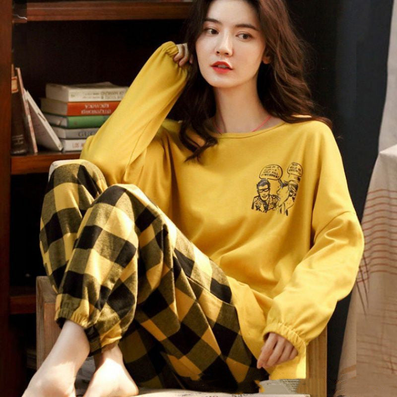 Women's Long-Sleeved Pajamas | Spring & Autumn Nightwear