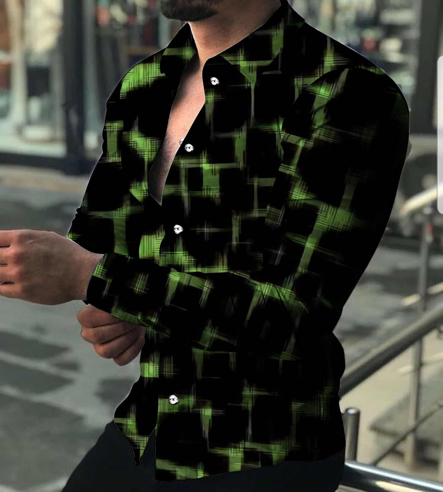 Men's 3D Print Shirt | Long Sleeve Casual Modern Stylish