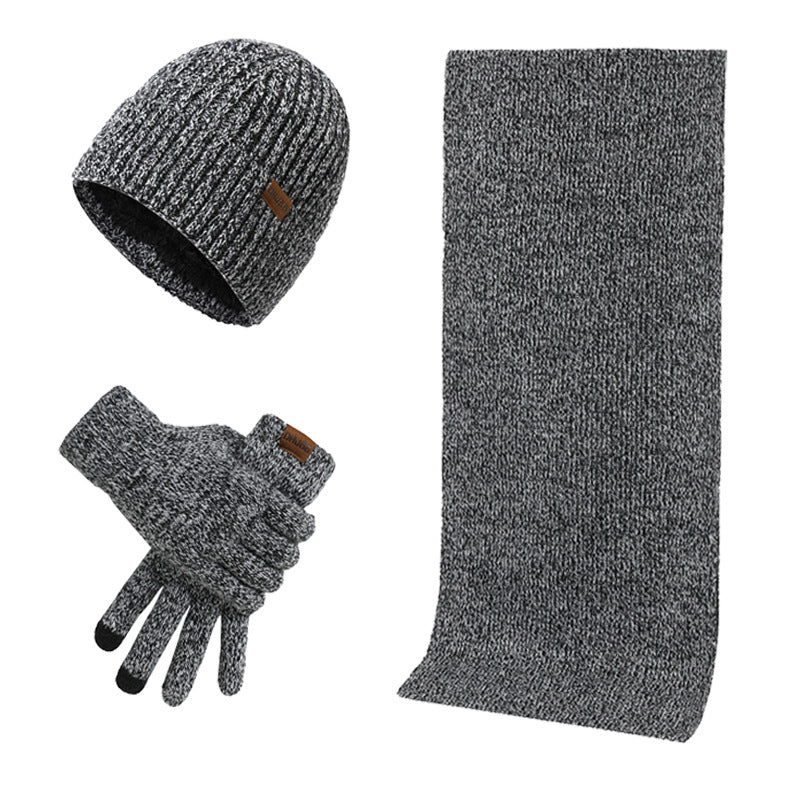Men's Winter Set Beanie Scarf Gloves Thermal Warm Elegant
