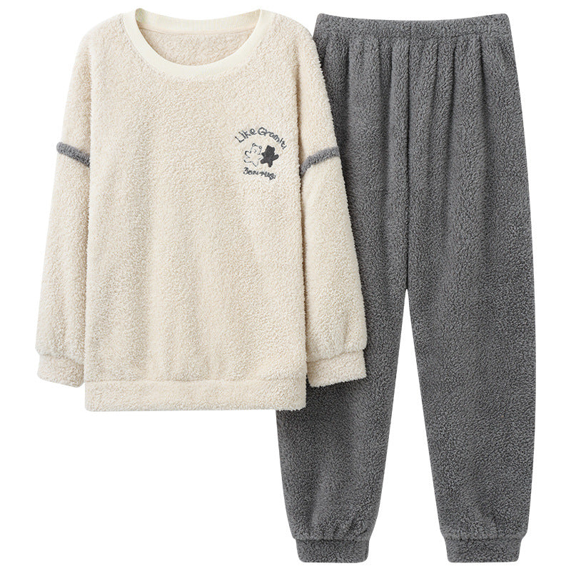 Herren Winter Pyjama Set Coral Fleece | Warm & weich Nachtwäsche | Thermo Homewear