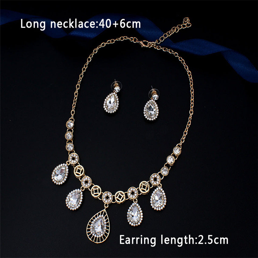 Luxury Bridal Jewelry Set - Necklace & Earrings for Wedding & Evening Gala
