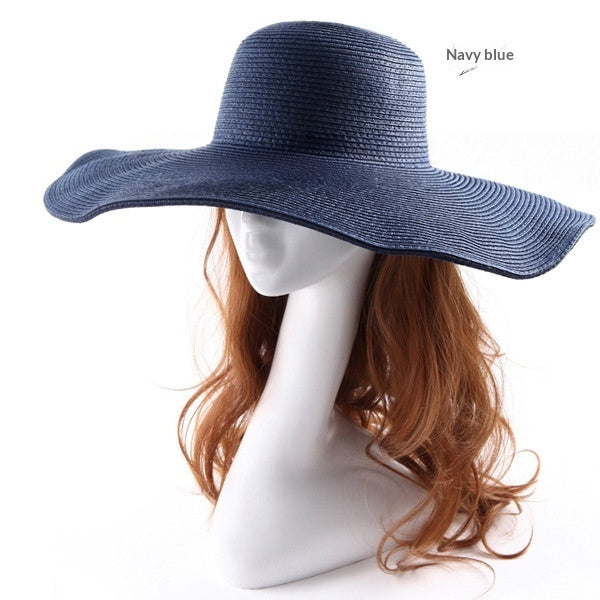 Women's Straw Hat with Large Brim – Round Crown Summer Hat DIY