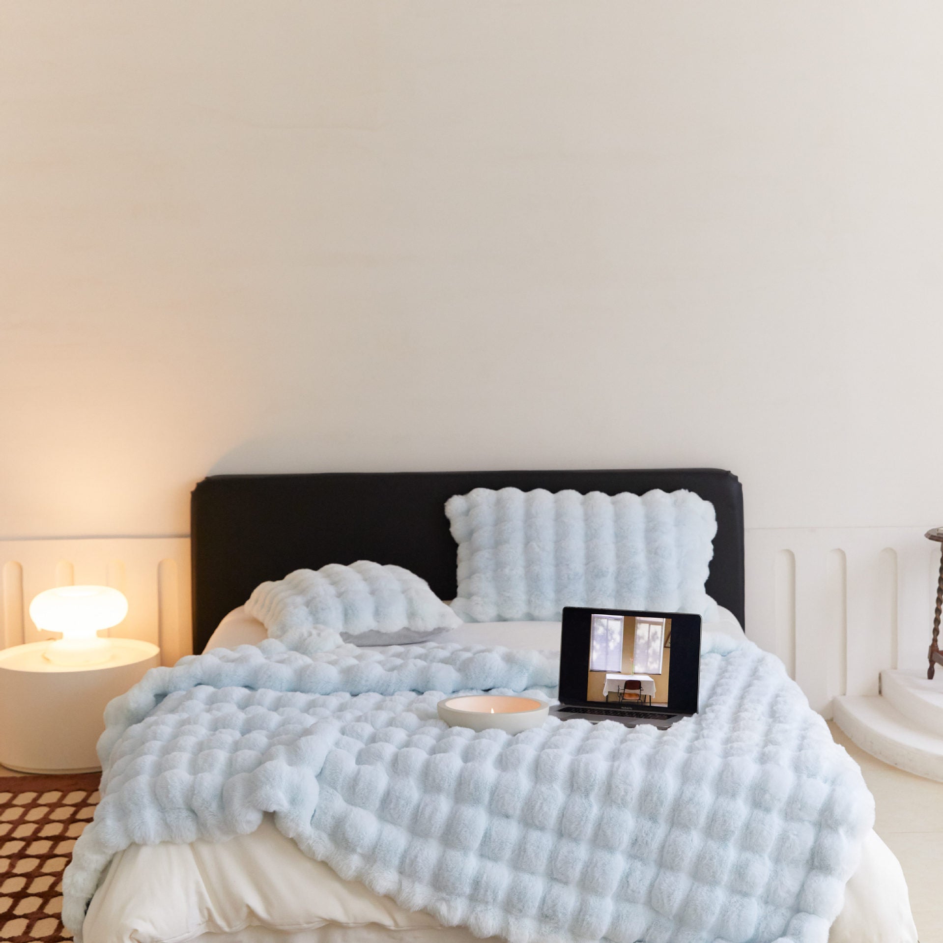 Kuscheldecke Bubble Velvet | weich warm flauschig modern