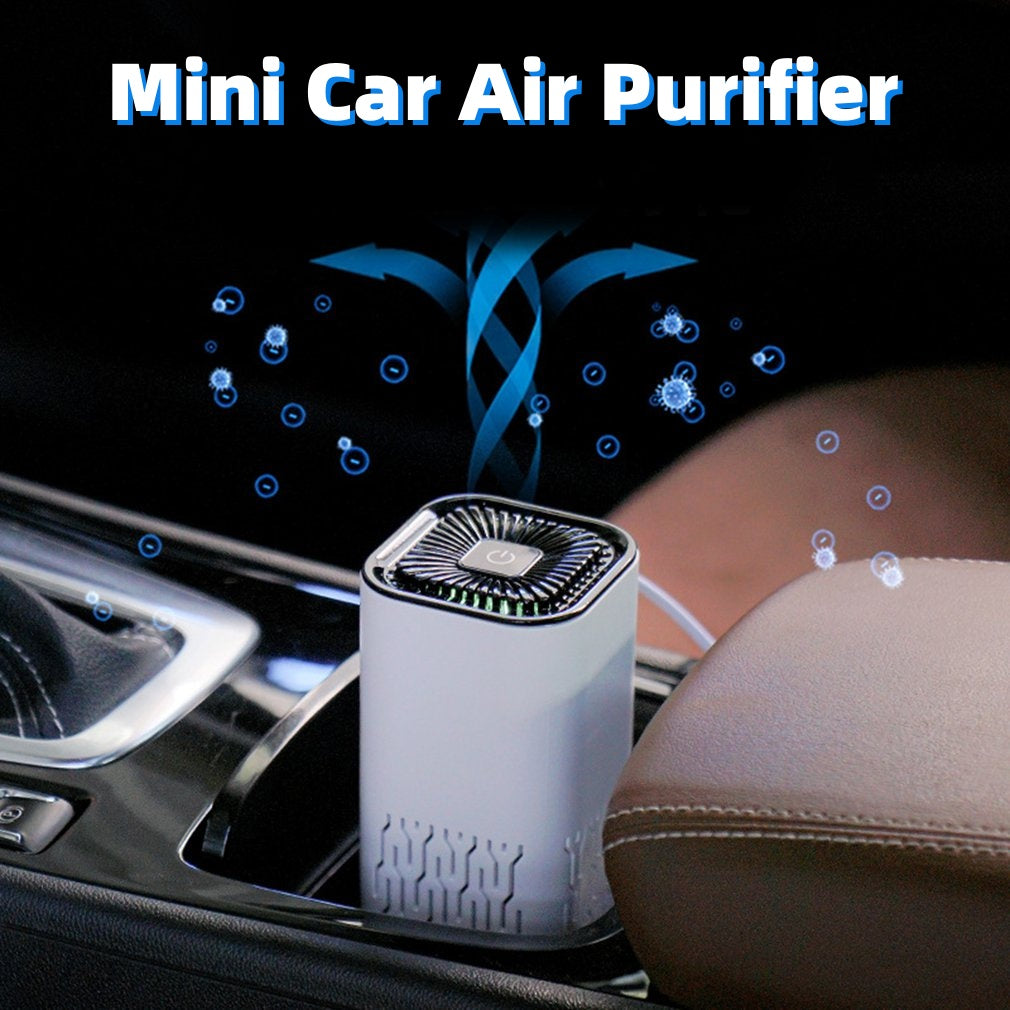 Portable Car Air Purifier - Negative Ion Air Filter for Car & Home