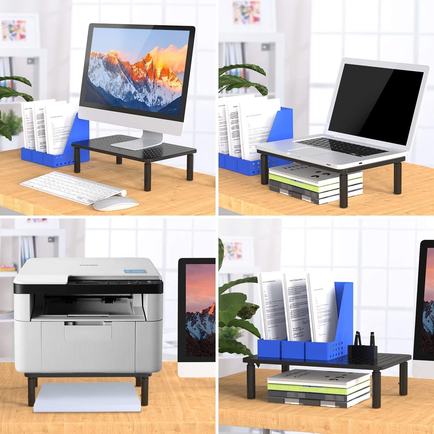 Height Adjustable Office Shelf | Desk Organizer System