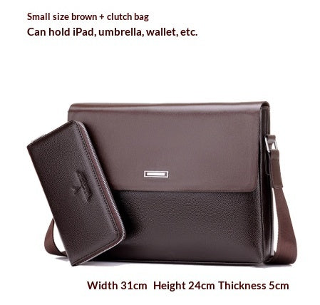 Modern Men's Leather Business Bag XL – Office & Leisure Shoulder Bag