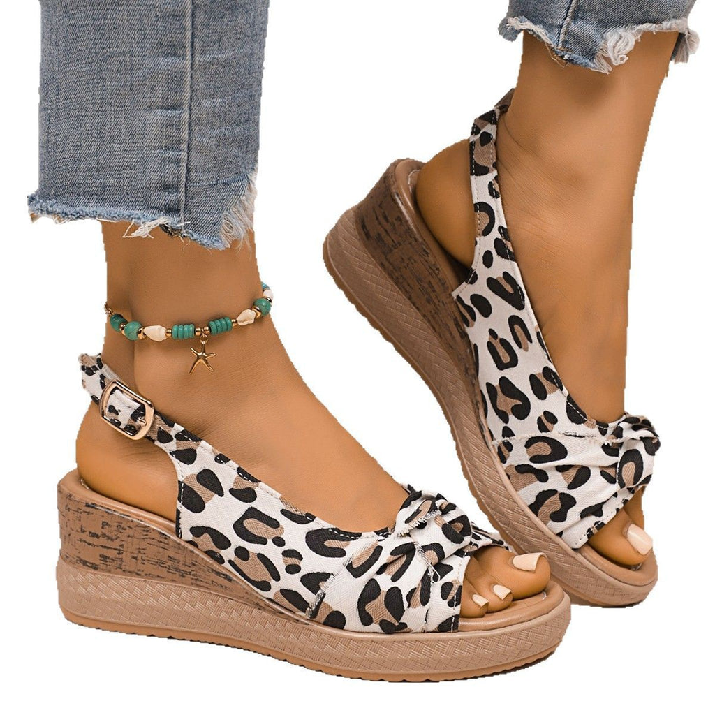 Plus Size Damen Keilsandalen | Hanfseil Schleife Sommer Schuhe