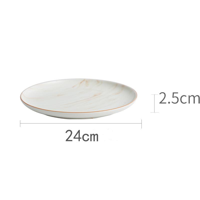 Keramik Schalen Teller Marmor | Elegantes Geschirr Set modern