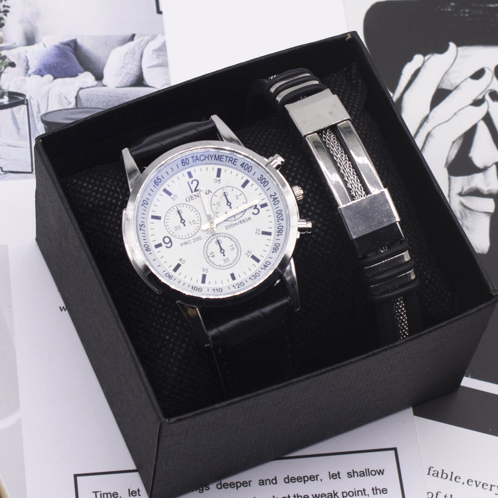 Men's Blue Light Wristwatch | Modern Business Fashion Watch