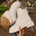 Women's Biker Ankle Boots with Profile Sole – Versatile Motorcycle Boots