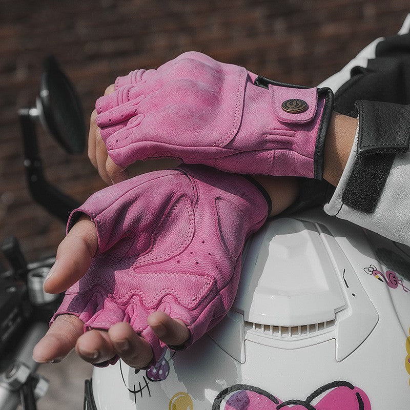 Motorcycle Gloves Goatskin Thin Non-slip Precise Men's