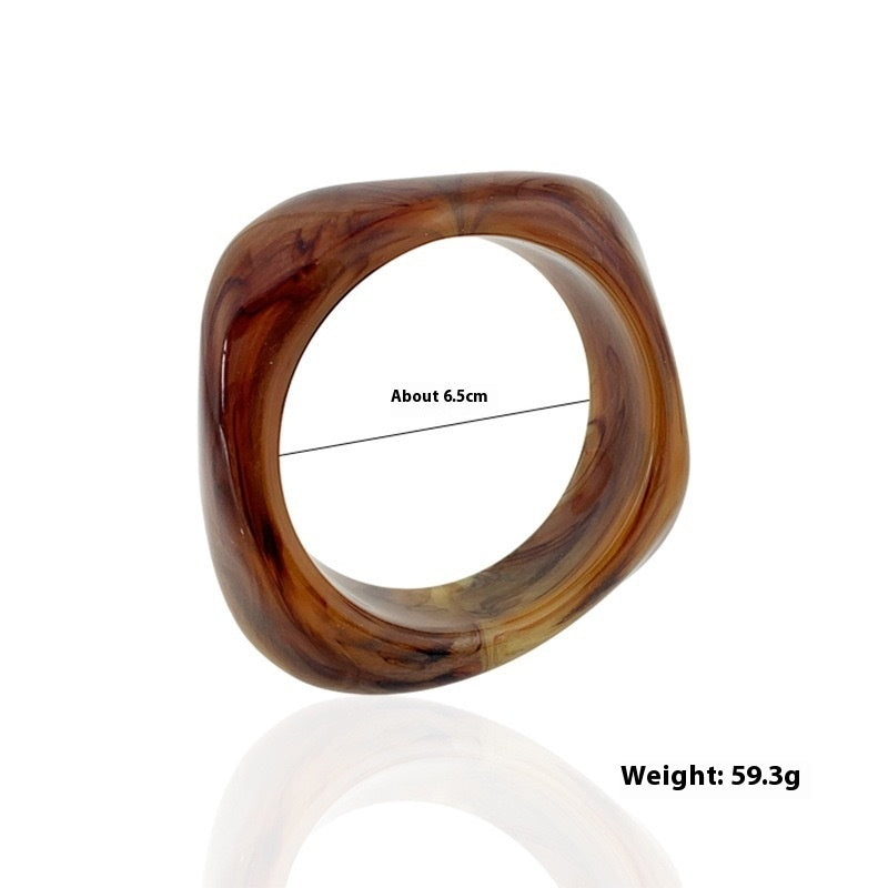 Europäisches und amerikanisches, extravagantes Acryl-Armband im angesagten Stil mit unregelmäßigem, durchscheinendem Design