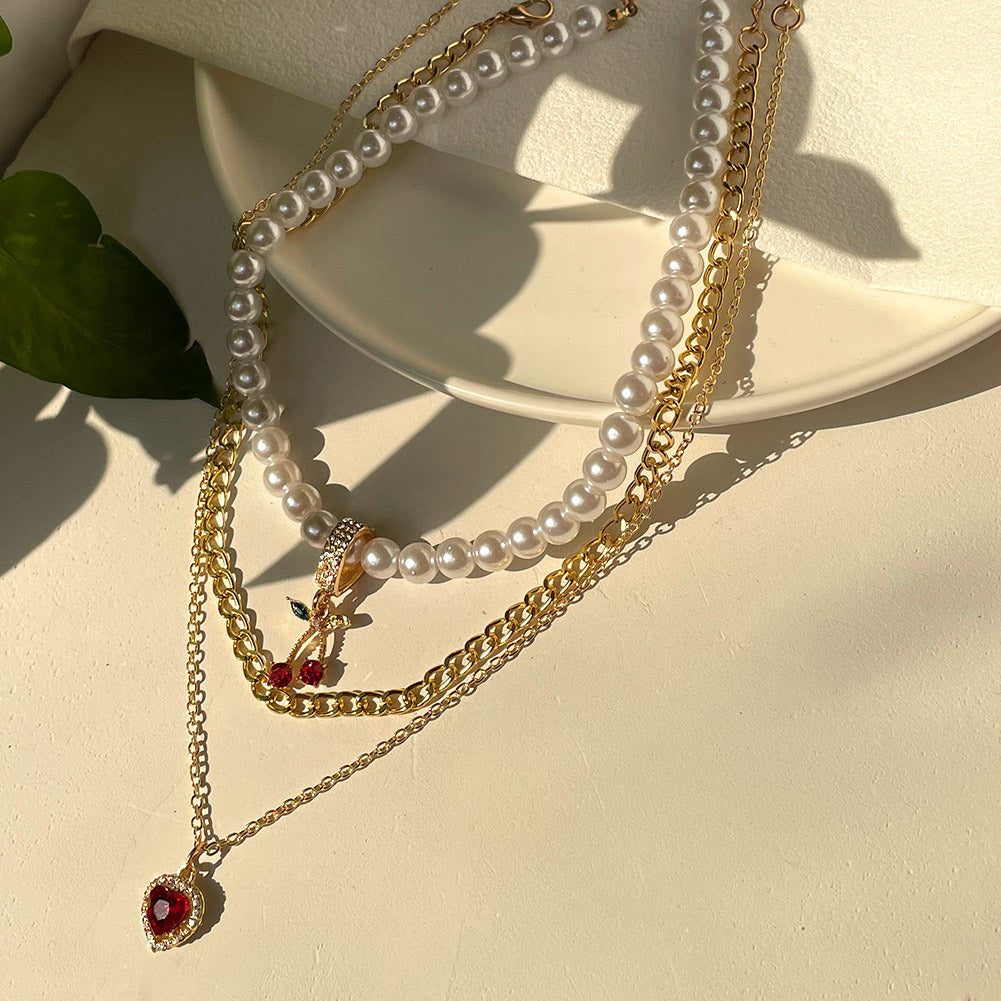 Multi-layered Pearl Necklace for Couples – Romantic Women's Jewelry with Style