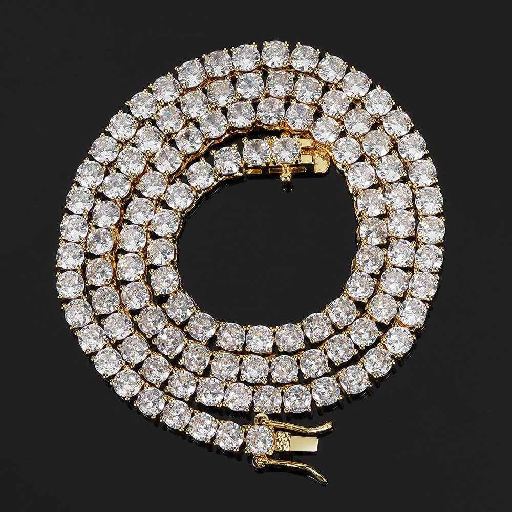 Men's Tennis Chain with Zircon - Hip-Hop Jewelry with Maximum Shine & Style
