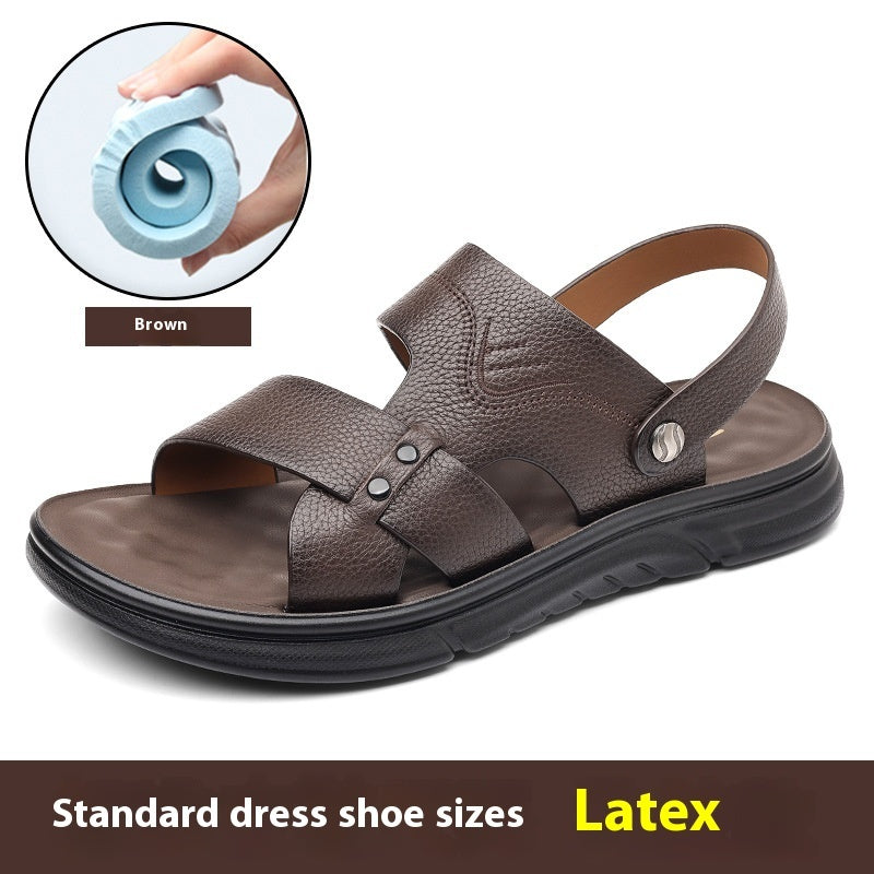 Men's Genuine Leather Sandals Breathable Comfort Casual Shoes