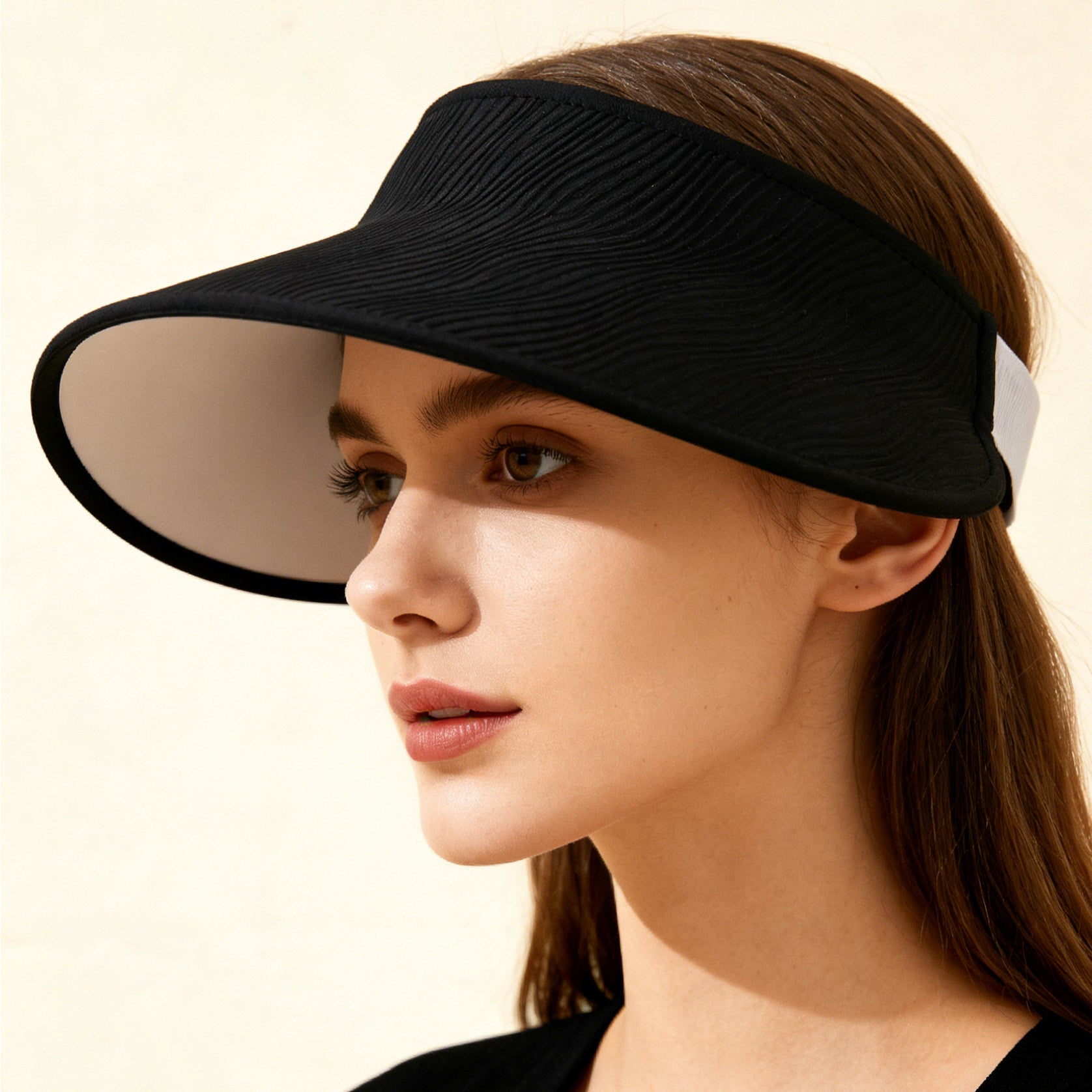 Women's Sun Hat Open Adjustable – Wide Brim Wave Pattern