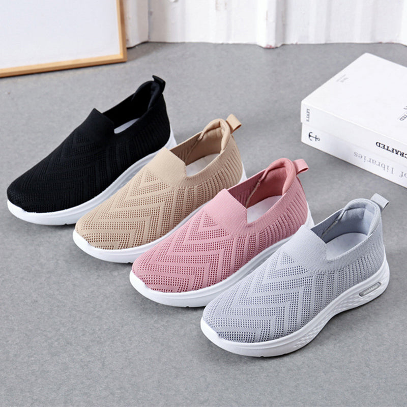Damen Mesh Slip-On Sneaker – Bequeme Sockenschuhe Freizeit