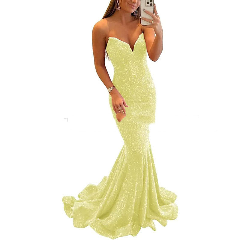Sexy Sequin Evening Dress – Elegant Long Gown for Prom & Gala
