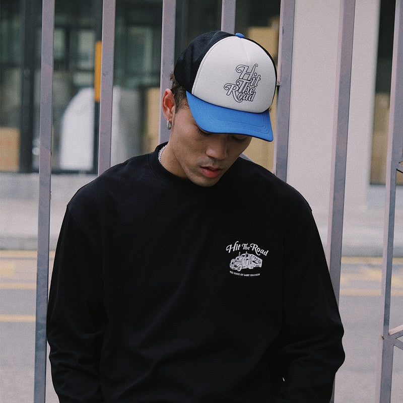 Retro Cap Blue White Unisex | Trendy Casual Couple Style