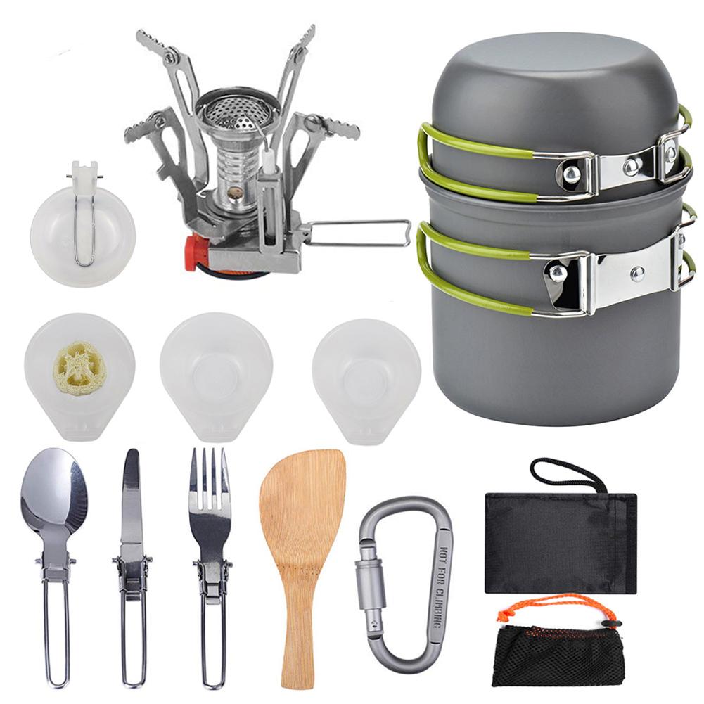 Multifunctional Camping Cookware Set Aluminum | Outdoor Cookware Set for Camping, Hiking & BBQ